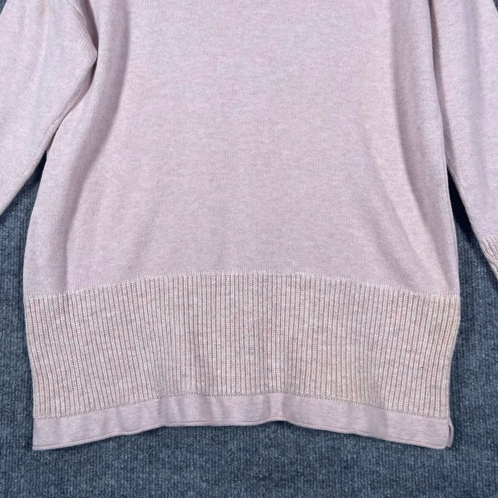 Pure Jill Women’s Medium Oversized Pink Heathered Roll Neck Cozy‎ Tunic Sweate